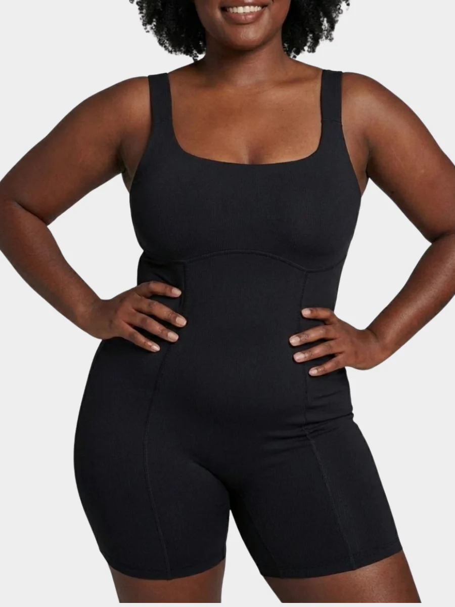 Body-Hugging Square Romper - Image 2