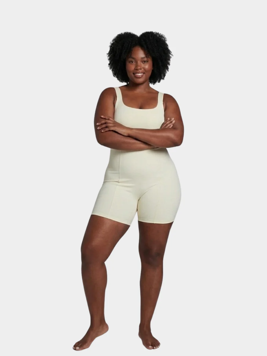Body-Hugging Square Romper - Image 3