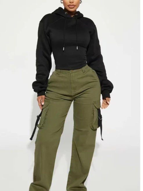 Casual Sexy Tie Back Hoodie - Image 4