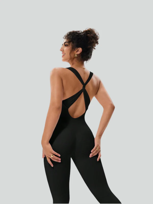 Criss-Cross Yoga Jumpsuit - Image 2