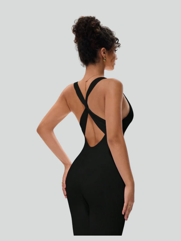 Criss-Cross Yoga Jumpsuit - Image 3