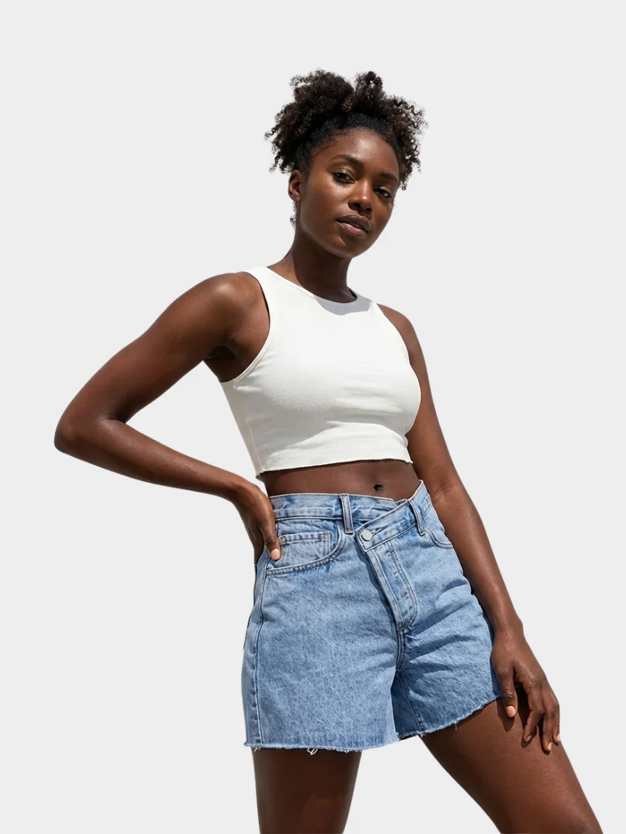 Crossover Ripped Shorts - Image 2