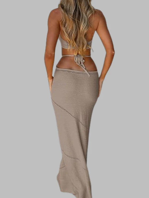 Cutout Knit Maxi Dress - Image 4