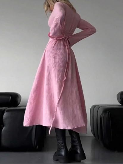 Elegant Tie Waist Maxi Dress - Image 5