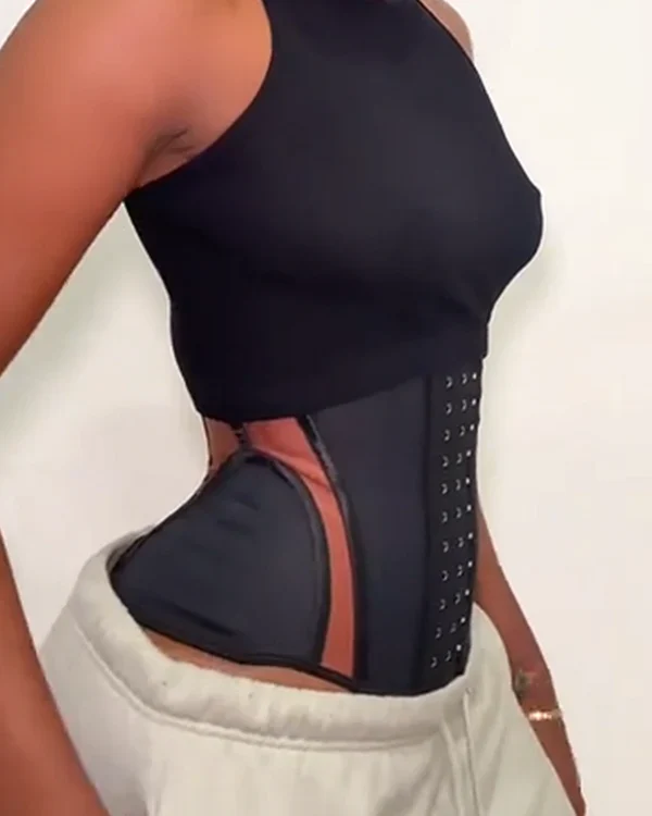 Fajas Colombianas Contrast Patchwork Hourglass - Image 5