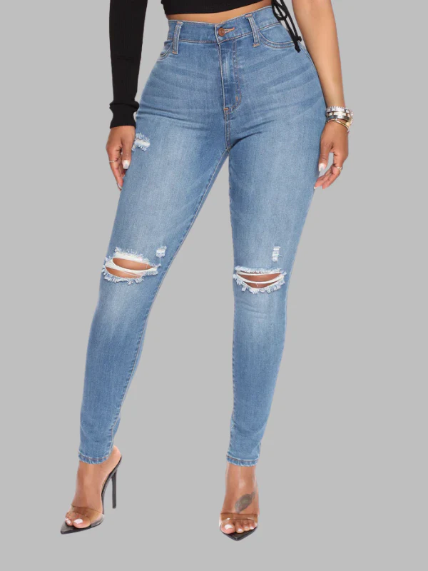 High Rise Compression Skinny Jeans - Image 3