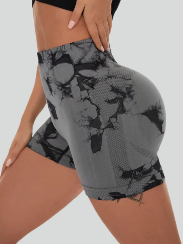 High waist tie-dye sports shorts - Image 10