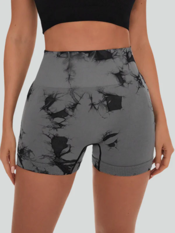 High waist tie-dye sports shorts - Image 11