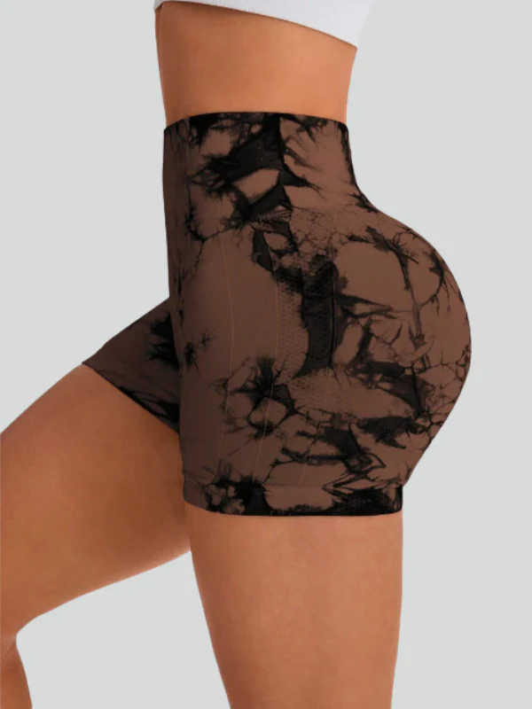 High waist tie-dye sports shorts - Image 5