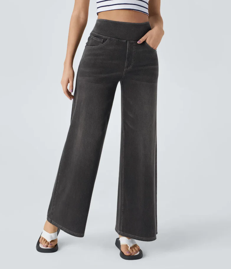 High Waist Wide-Leg Jeans - Image 4