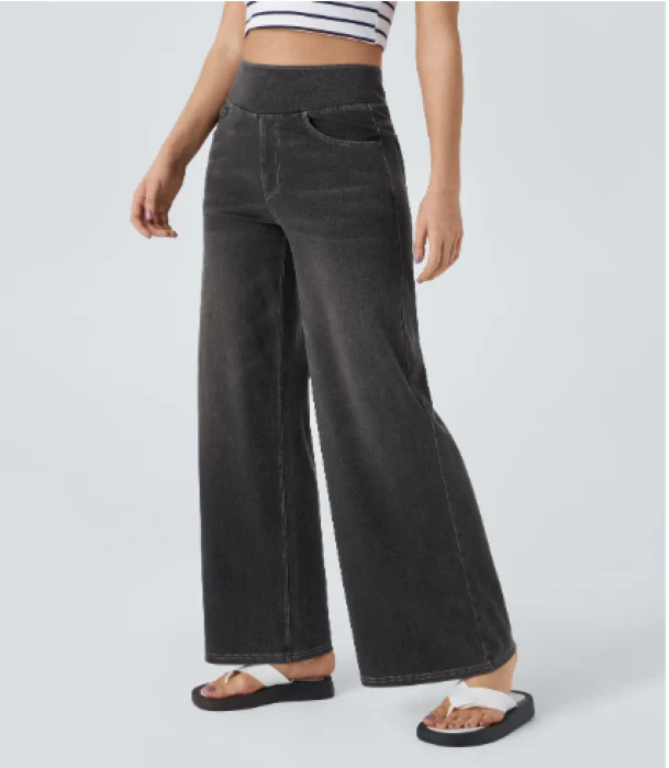 High Waist Wide-Leg Jeans - Image 5