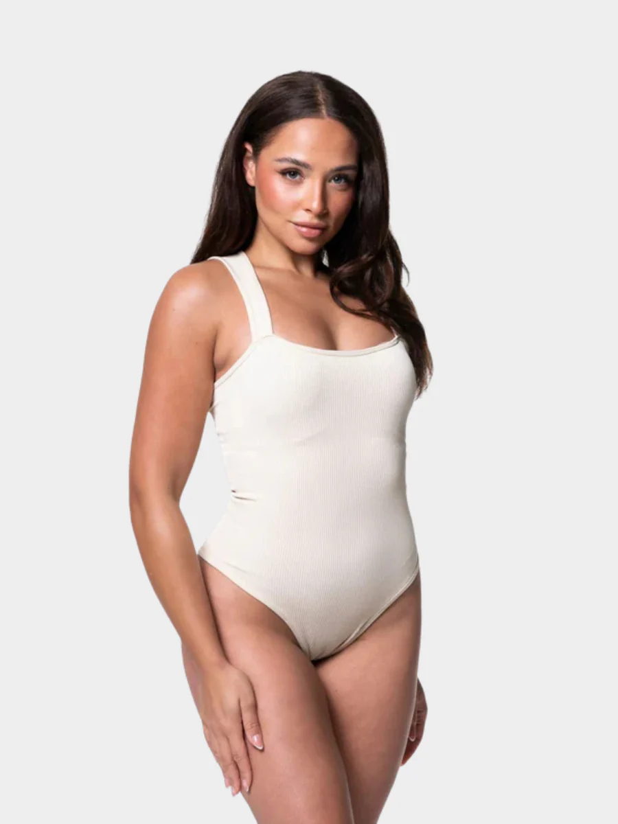 Hourglass Shape Ribbed Bodysuit - Image 3