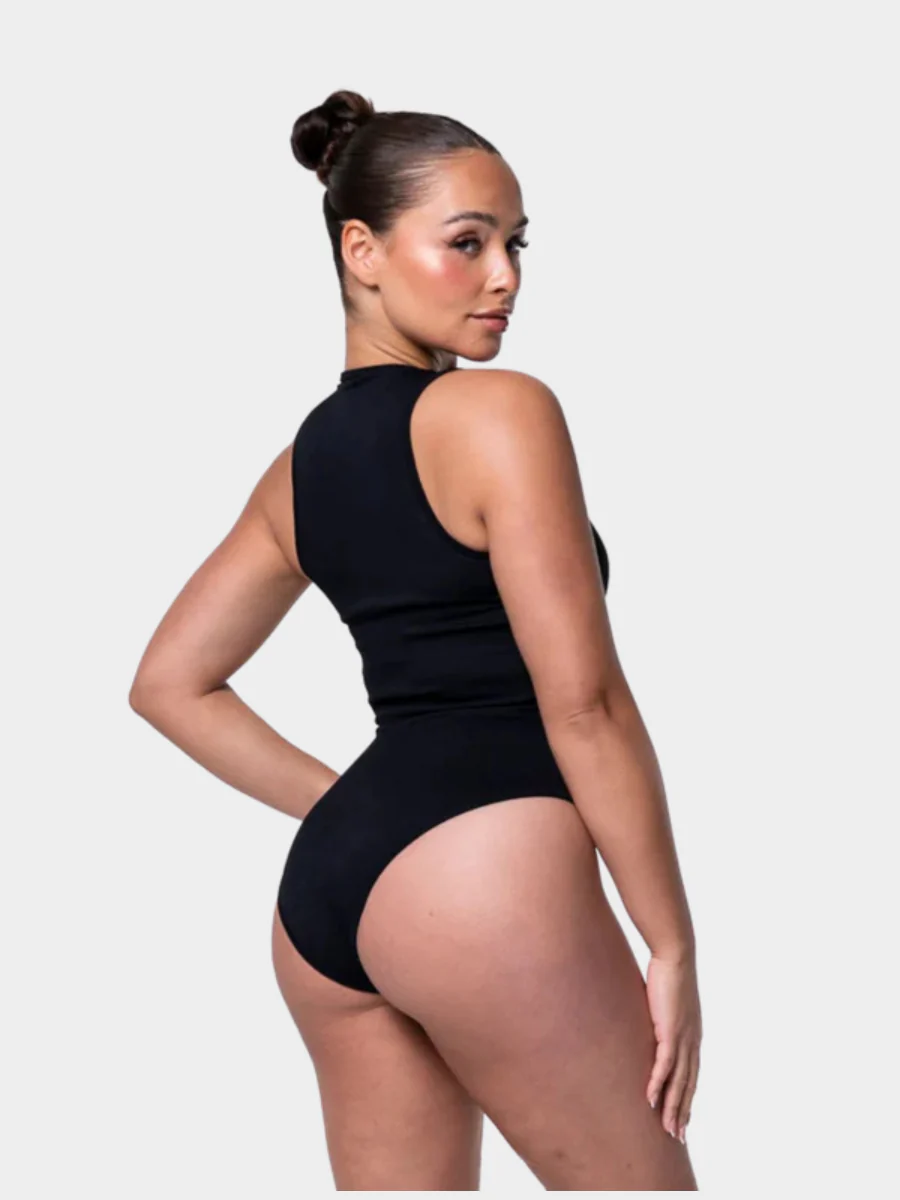 Hourglass Shape Ribbed Bodysuit - Image 4
