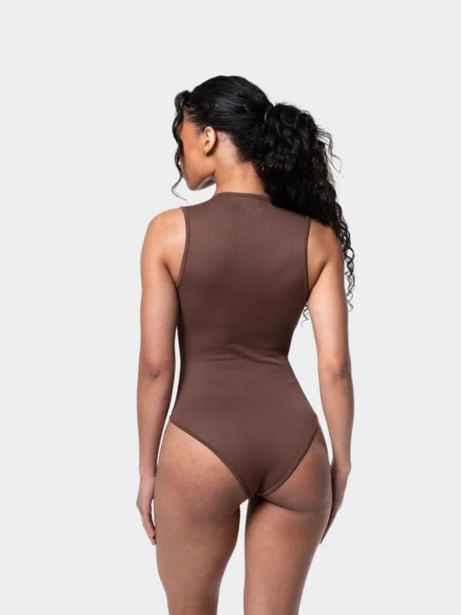 Hourglass Shape Ribbed Bodysuit - Image 5