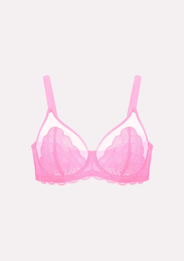 Mermaid Scales Lace  Unlined Bra