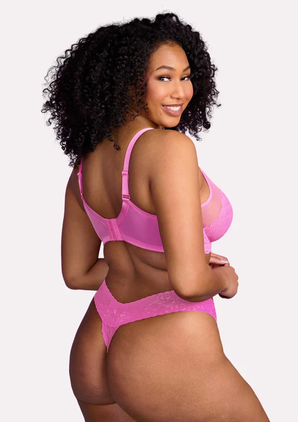 Mermaid Scales Lace  Unlined Bra - Image 5