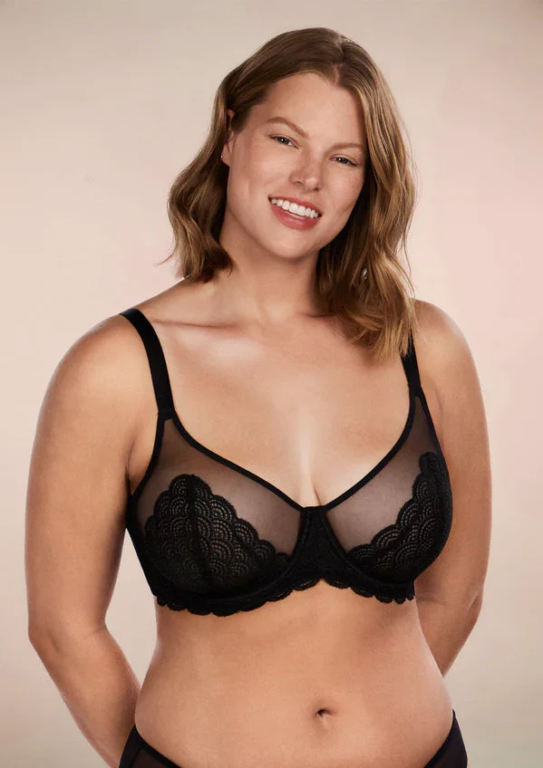 Mermaid Scales Lace  Unlined Bra - Image 9