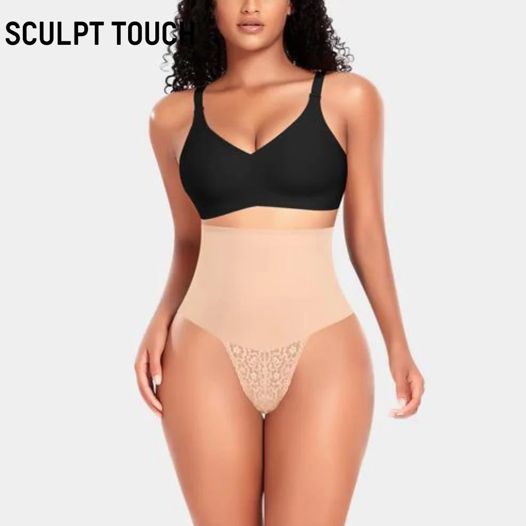 Mid Waist Lace Shapewear Thong - Image 3