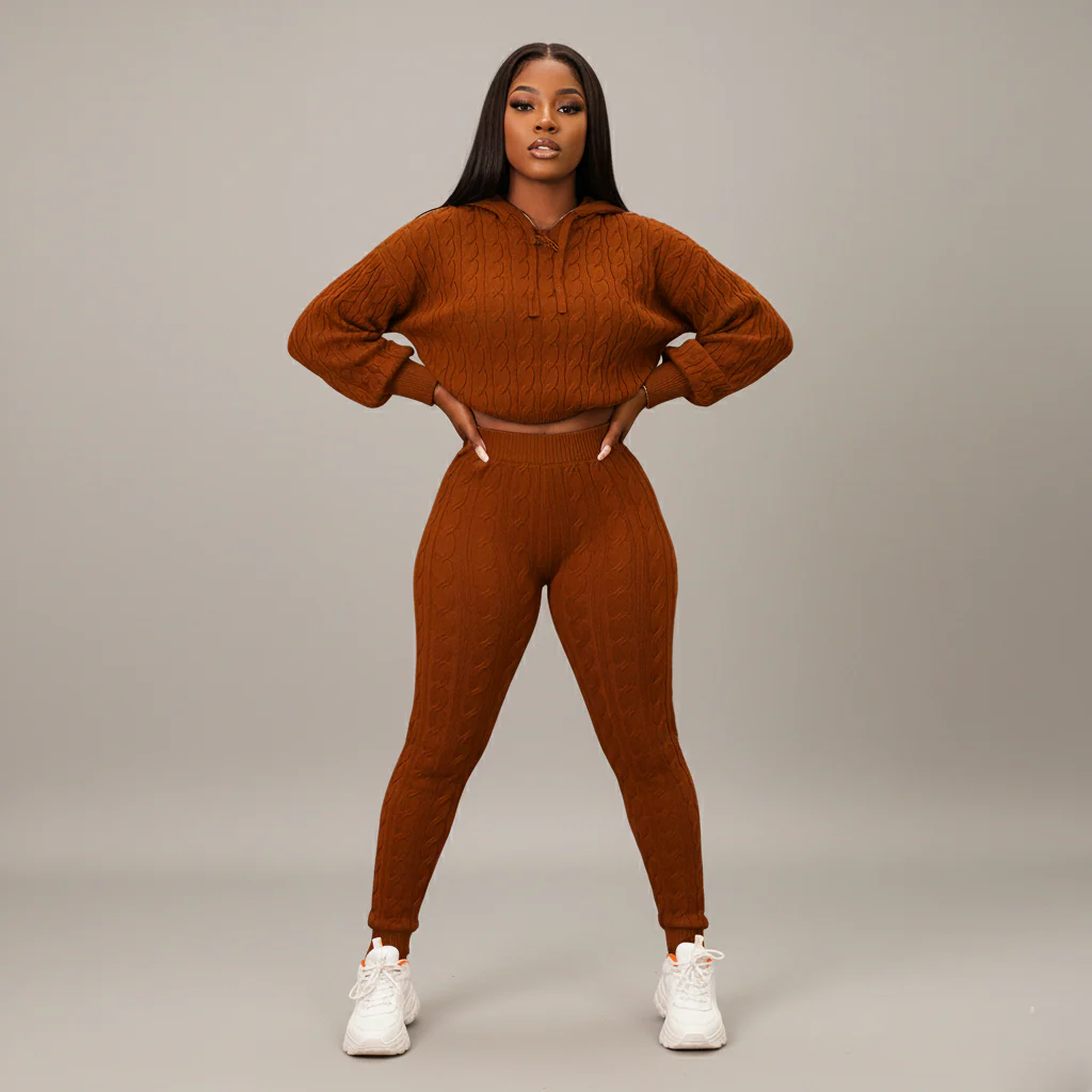 Minimalist Cozy Knit Lounge Set - Image 2