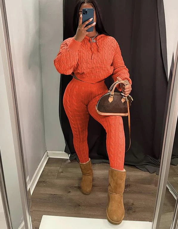Minimalist Cozy Knit Lounge Set - Image 4