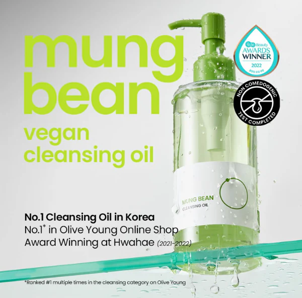 Mung Bean Cleansing Oil & Cleansing Foam & Clay Mask - Image 2