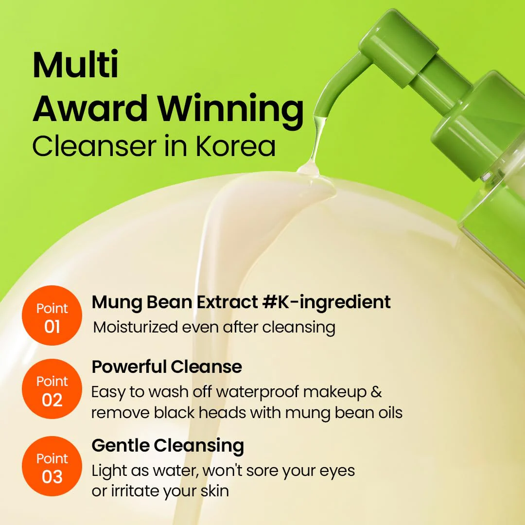 Mung Bean Cleansing Oil & Cleansing Foam & Clay Mask - Image 3
