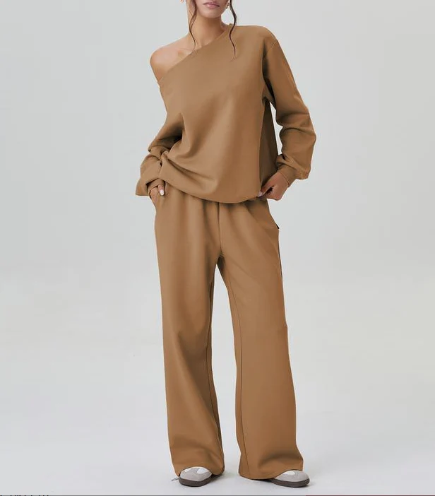 Off-Shoulder Casual Sweatshirt - Image 3