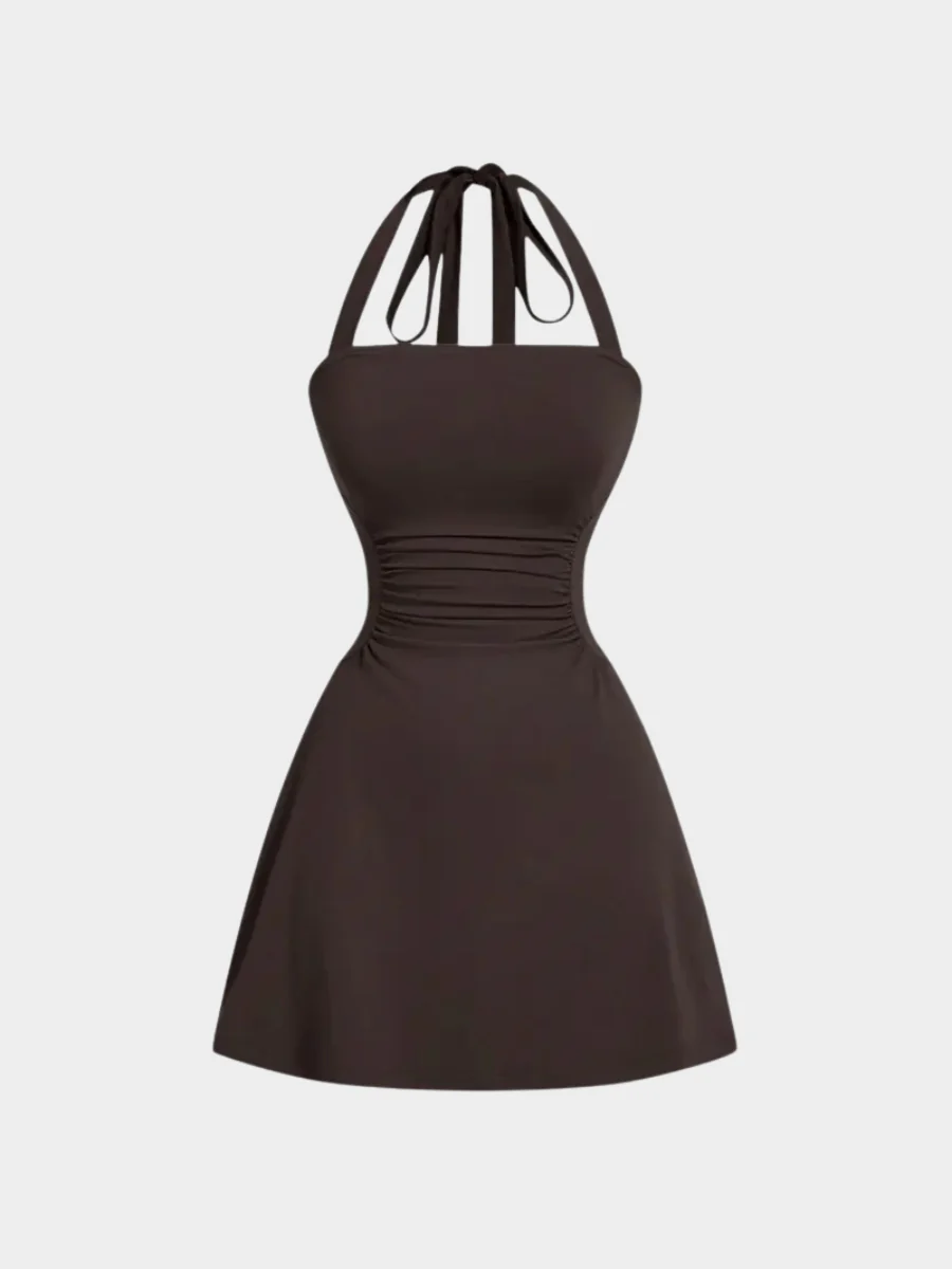 Ruched Halter Dress - Image 11