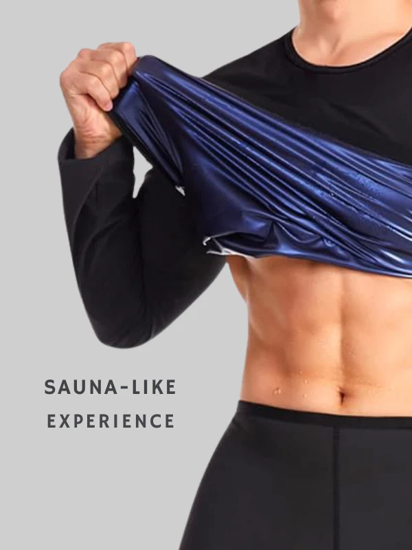 Sauna steaming suit slimming body shaping suit top long sleeve - Image 3