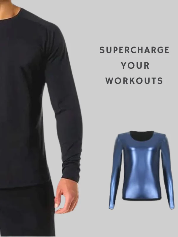 Sauna steaming suit slimming body shaping suit top long sleeve - Image 5