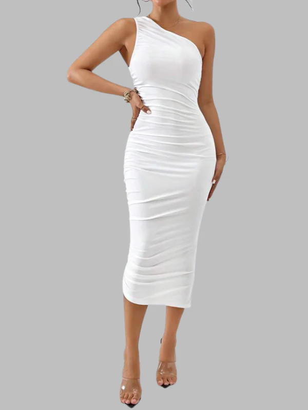 Sculpting One-Shoulder Dress - Image 5