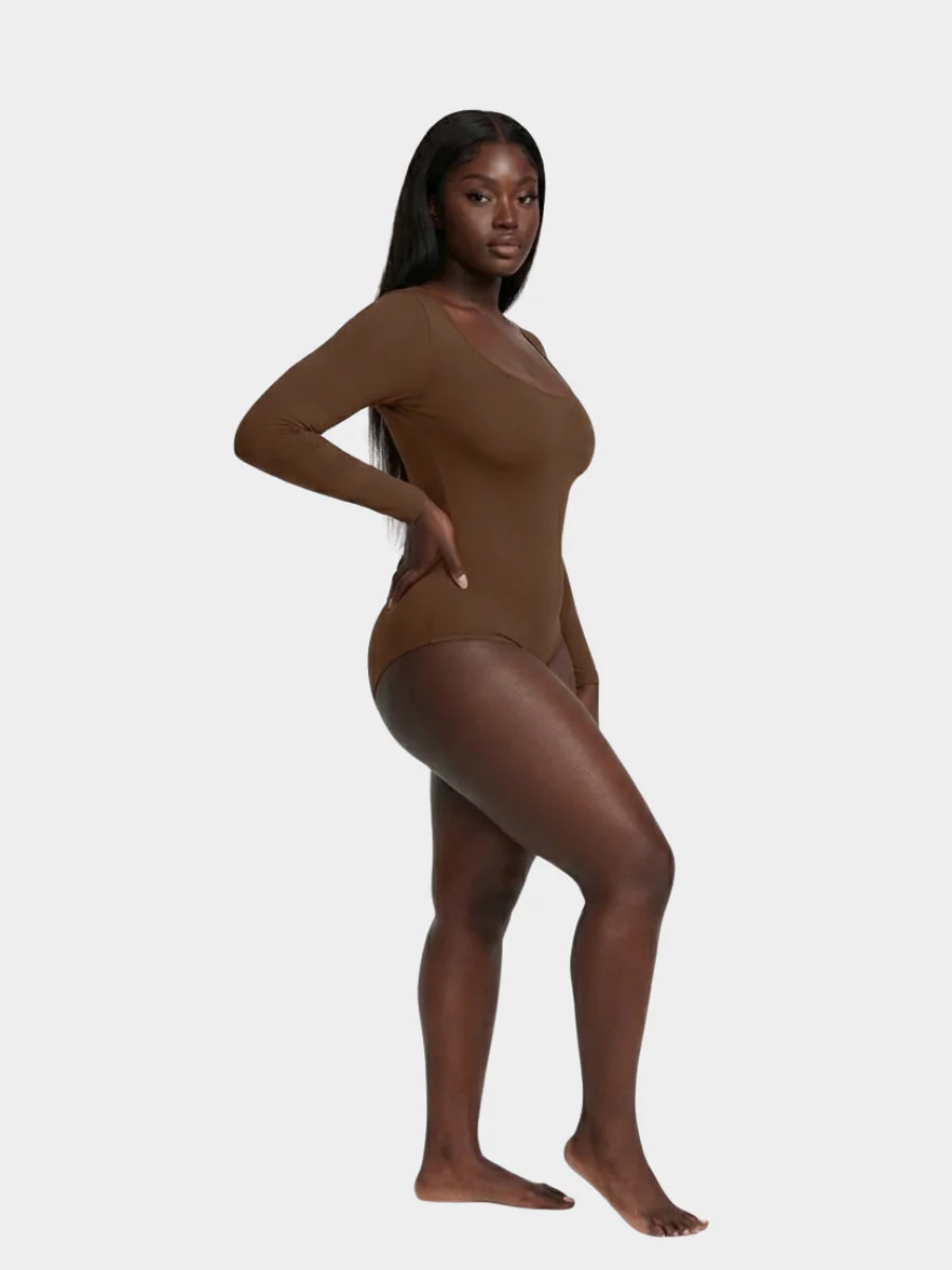 Seamless Long-Sleeve Shaping Bodysuit - Image 2