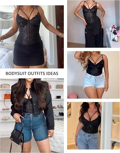 Sexy Lace Hourglass Bodysuit - Image 5