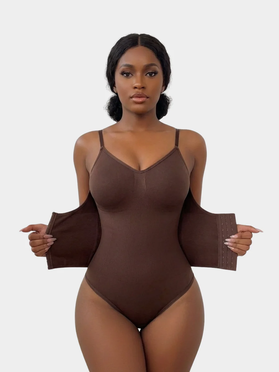 Slim Fit V Neck Shaper Bodysuit - Image 3