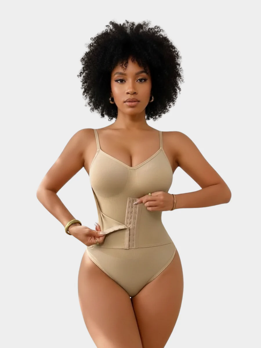 Slim Fit V Neck Shaper Bodysuit - Image 4