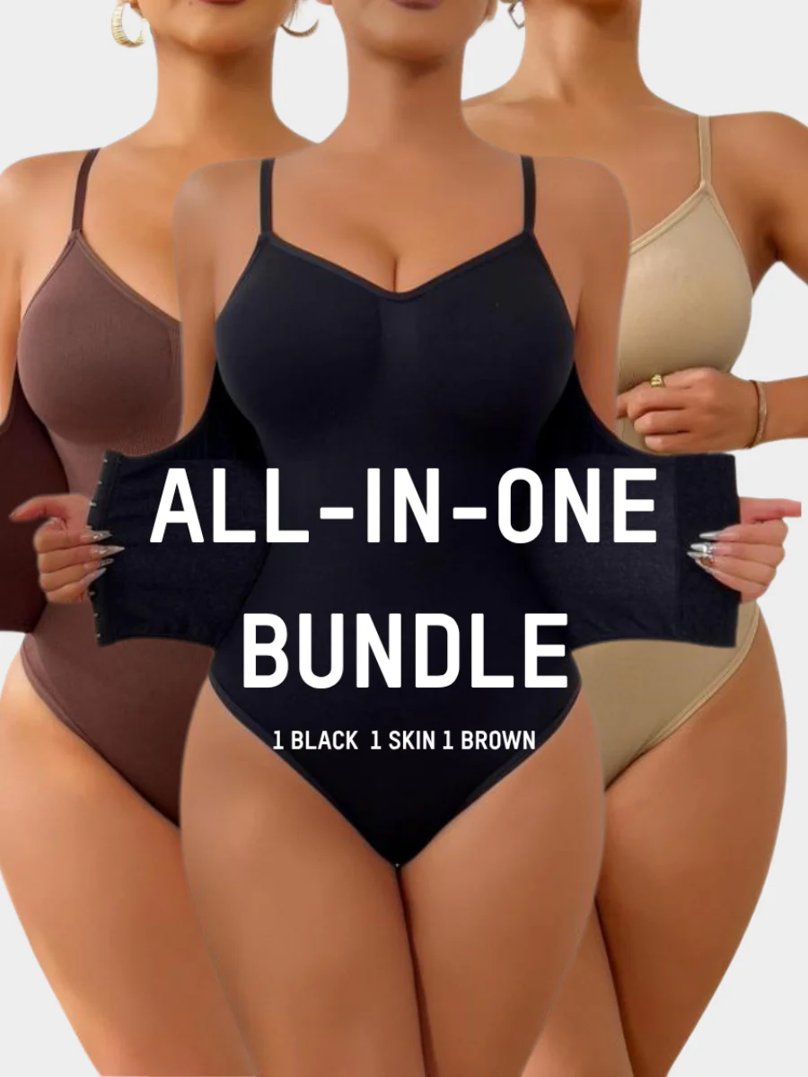 Slim Fit V Neck Shaper Bodysuit - Image 6