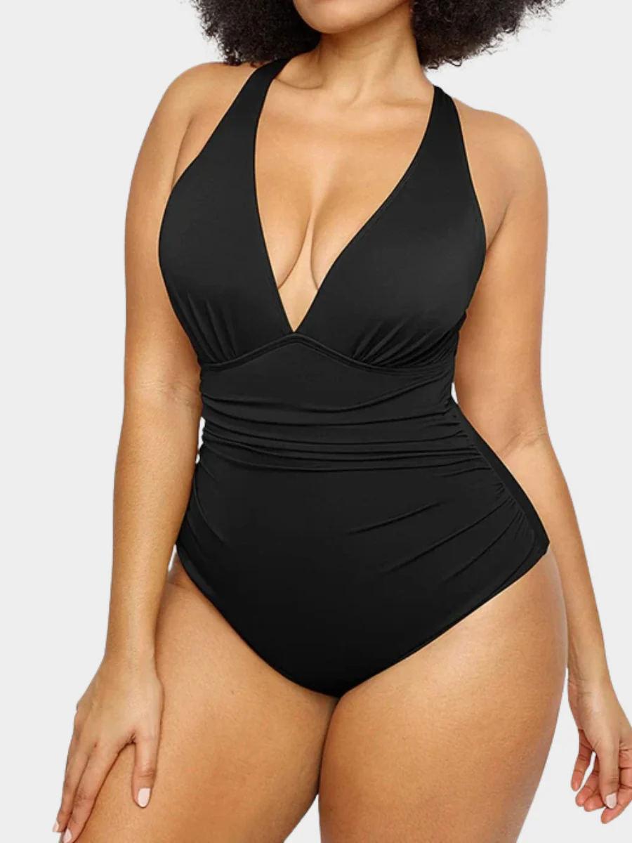 Smart Sculpt Plunge Cutout Swimsuit - Image 3