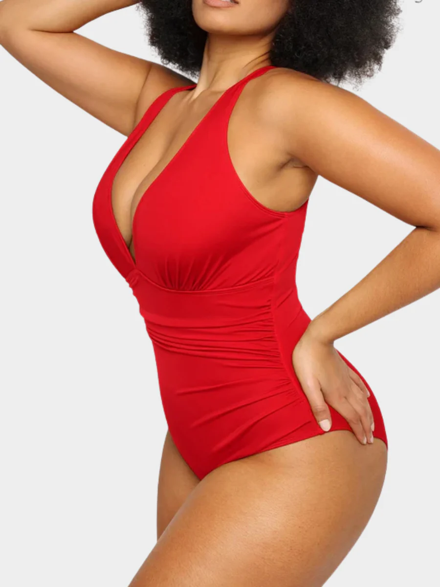 Smart Sculpt Plunge Cutout Swimsuit - Image 5
