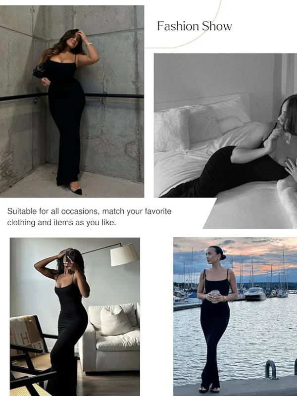 Snatch & Flow Maxi – Built-In Shapewear Dress - Image 3