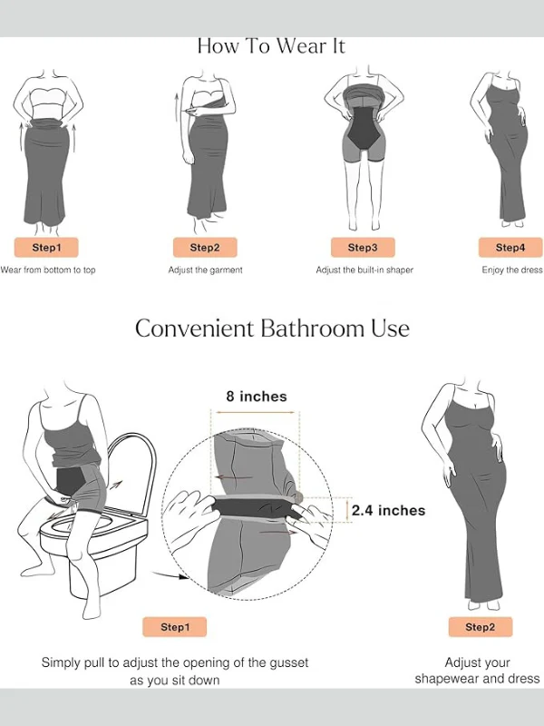 Snatch & Flow Maxi – Built-In Shapewear Dress - Image 4