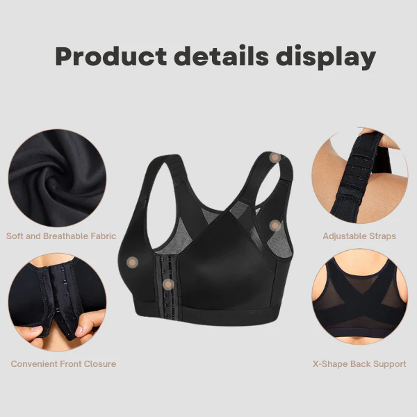 Soft X-shaped Back Posture Bra - Image 3