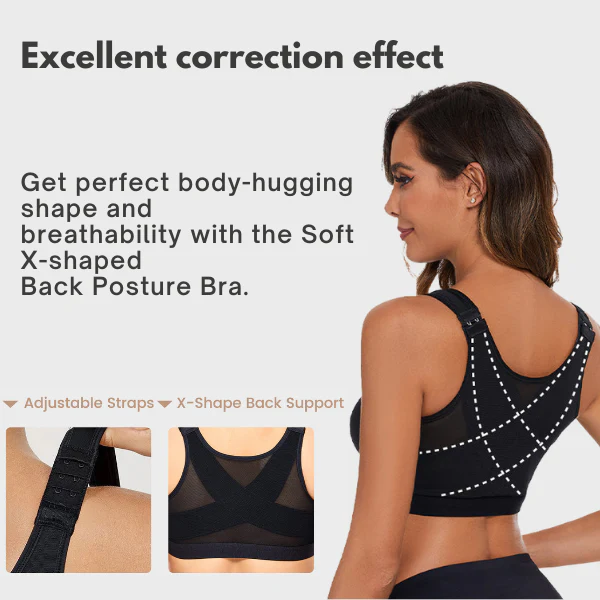 Soft X-shaped Back Posture Bra - Image 5