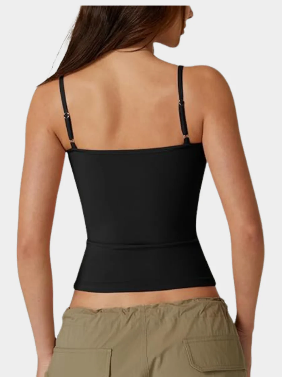 Spaghetti Strap V Neck Sleeveless Camisole - Image 3