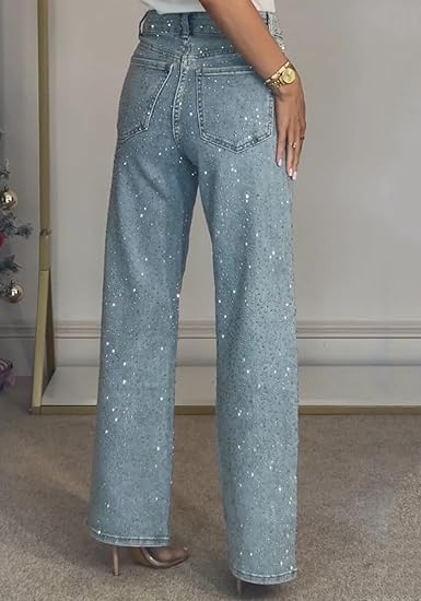 Sparkly Rhinestone  Jeans - Image 4