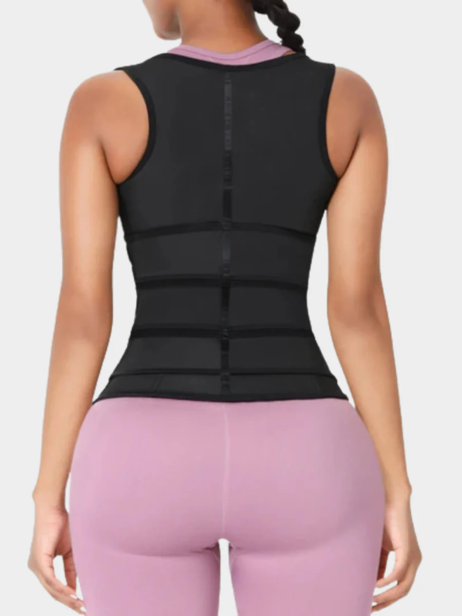 Triple Belt Rubber Vest Sport Girdle Waist Trainer - Image 6