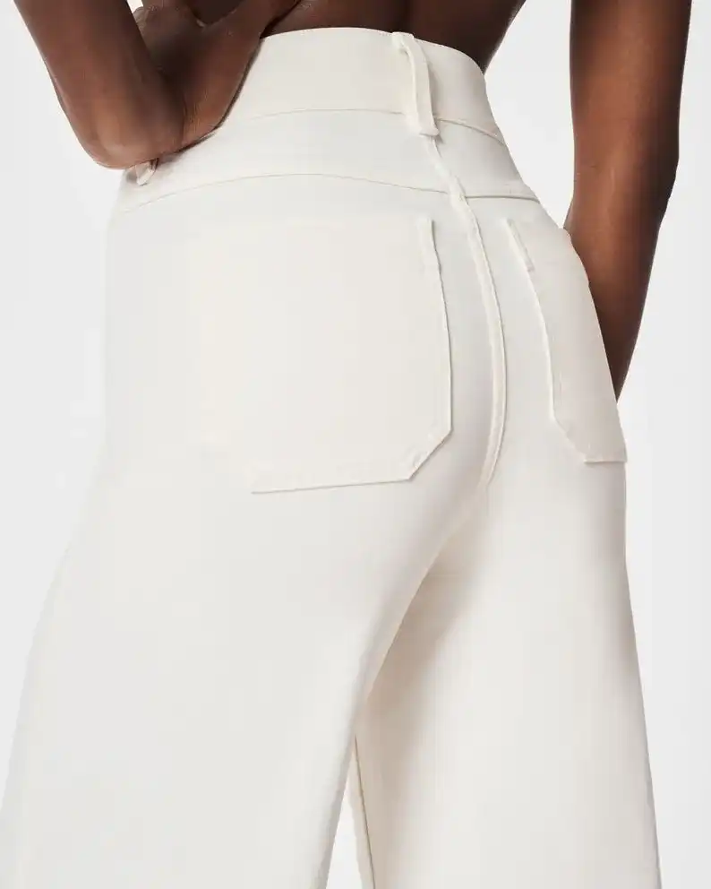 Tummy Control Cropped Wide-Leg Jeans - Image 11