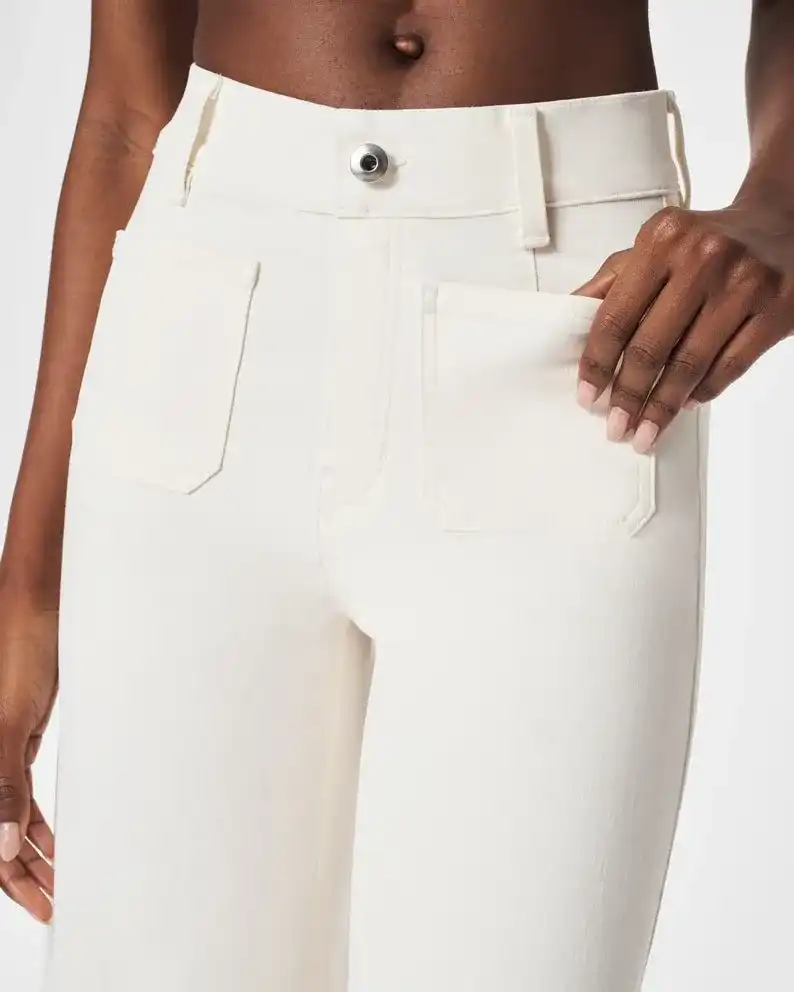 Tummy Control Cropped Wide-Leg Jeans - Image 12