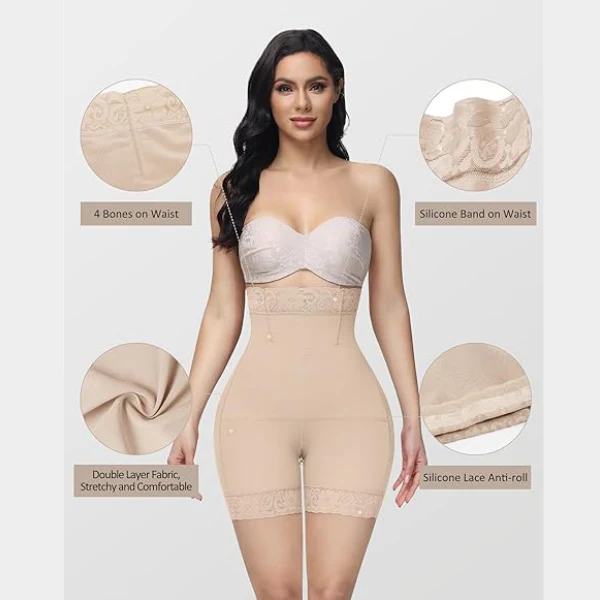 Ultra Compression High Waisted Hip Lifting Shapewear Short - Image 3