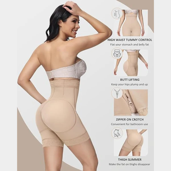 Ultra Compression High Waisted Hip Lifting Shapewear Short - Image 4