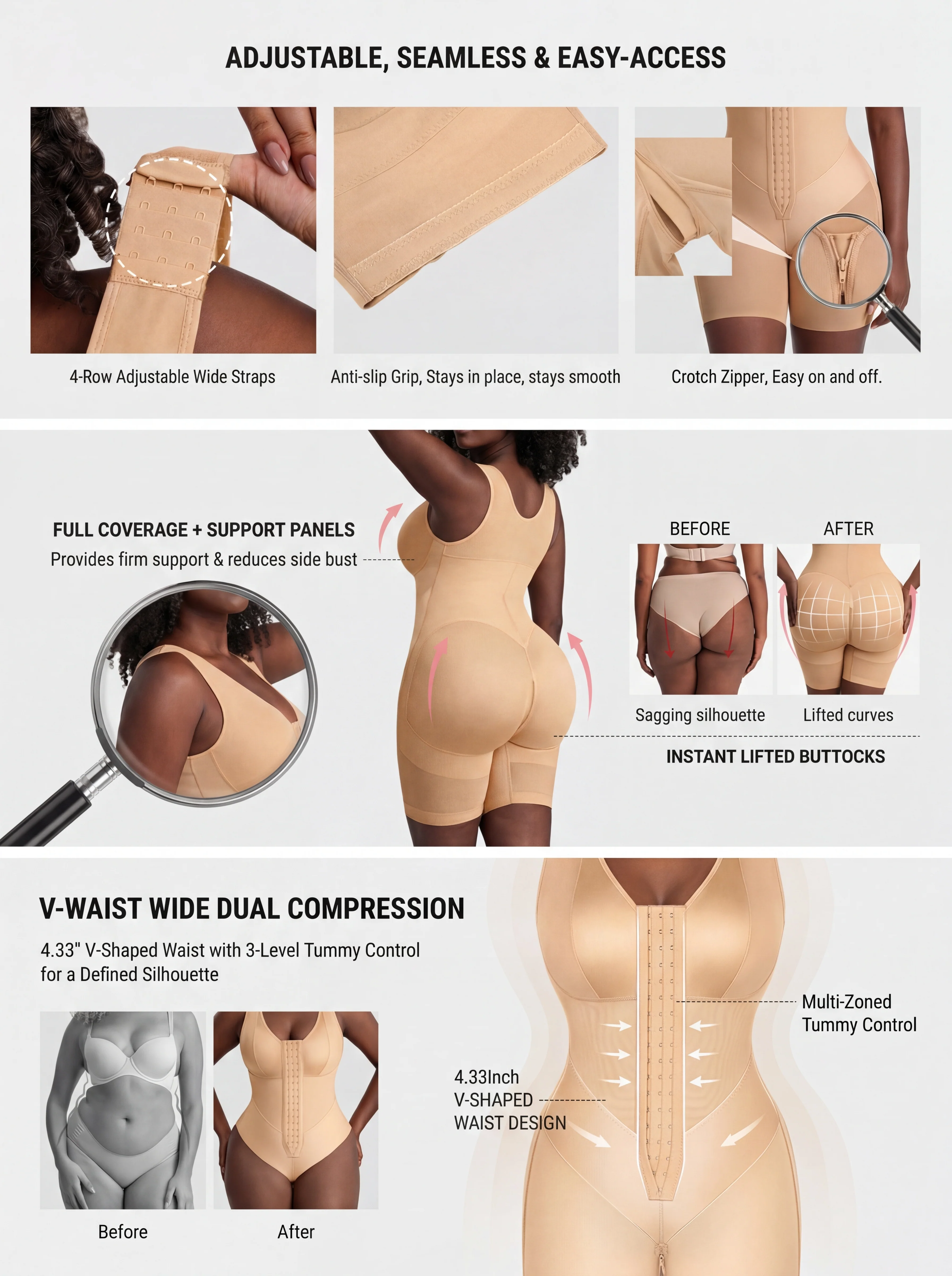 V-Curve Snatching Bodysuit - Image 7
